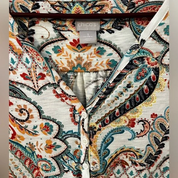 Chico’s Knit Short Sleeve Casual Top - Picture 3 of 9